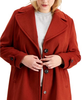 Sam Edelman Plus Size Single-Breasted Peacoat