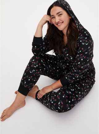 Black Holiday Lights Sleep Onesie