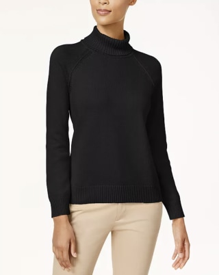 Karen Scott Cotton Turtleneck Sweater