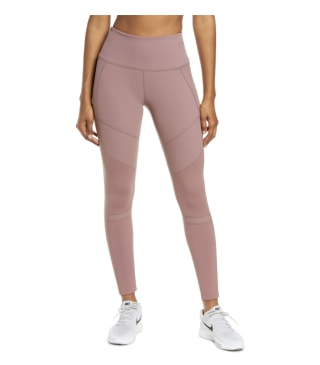 Zella Moto Ribbed High Waist Ankle Leggings