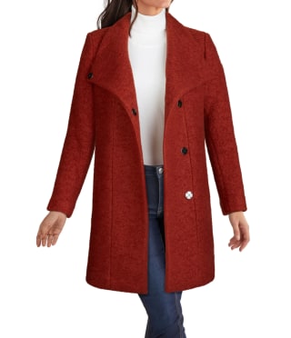 Kenneth Cole New York Wool Blend Bouclé Coat