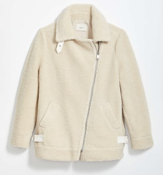 Faux Shearling Aviator Coat