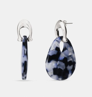 Coach Sculpted Signature Teardrop Earrings