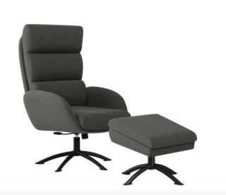 Sophitza Swivel Rocker Chair and Storage Ottoman