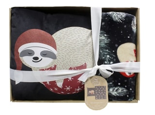 Holly Decor Pillow and Throw Gift Set - Sloth