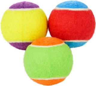 Frisco Fetch Squeaking Colorful Tennis Ball Dog Toy, 3-Pack