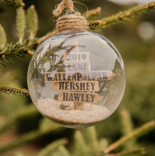 Christmas Ornament Travel, Christmas Ornament Personalised, Christmas Ornament Handmade, Traveller Gift, Gifts for Travellers, Unique Gifts