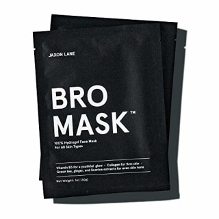 BRO MASK: Korean Face Mask for Men | 2 Pc. Hydrating Anti Aging Sheet Masks Contains Vitamin C, Vitamin E, Hyaluronic Acid, Hydrolyzed Collagen for Face Care &amp; Acne Treatment by Jaxon Lane (4 Pack)