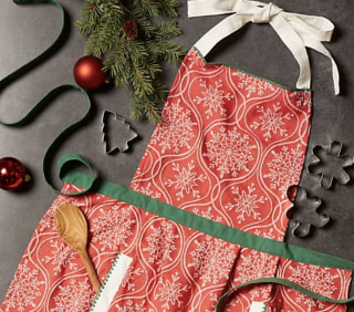 Design Imports Joyful Snowflakes Jacquard Apron