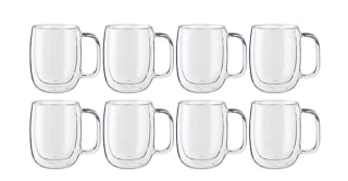 ZWILLING Sorrento Plus 12-oz Coffee Glass Mug Set of 8