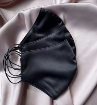 Black Silk Face Mask
