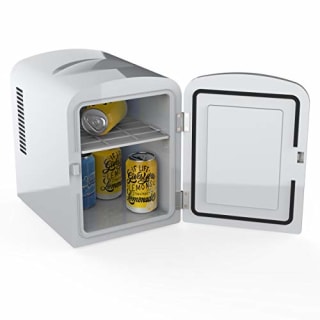 Uber Appliance Mini Fridge For Beauty, Skin Care, Makeup, Cosmetics storage - 6 can capacity portable refrigerator cooler and warmer - Thermoelectric technology - For Bedroom, office, dorm or car