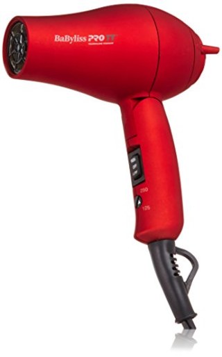 BaBylissPRO TT Tourmaline Titanium Travel Dryer, Red, 1 Count