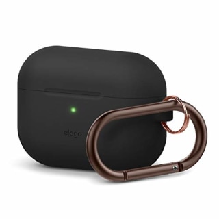 elago Original Case Designed for Apple AirPods Pro Case for AirPod Pro - Protective Silicone Cover with Keychain (Black)