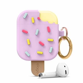 elago Ice Cream AirPods Case with Keychain Designed for Apple AirPods 1 &amp; 2 [US Patent Registered] (Blueberry)