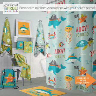 Pirate Personalized Shower Curtain