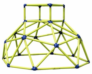 Eezy Peezy Monkey Bars Climbing Tower - Active Outdoor Fun for Kids Ages 3 to 8 Years Old, Green/Blue