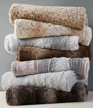 Madison Park Zuri Reversible Faux-Fur Throw