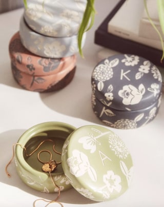 Anthropologie Masey Monogram Trinket Dish