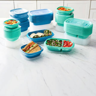 Rubbermaid 100-Piece Meal Prep Food Storage Containers Set (Assorted Colors)