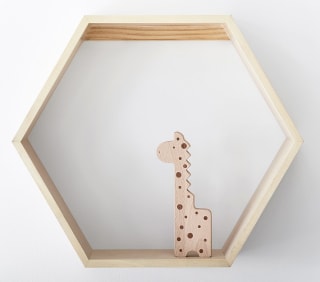 Pottery Barn Hexagon Natural Wall Shelves