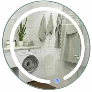 Costway Frameless Round LED Vanity Mirror