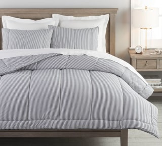 Wheaton Striped Percale Comforter &amp; Shams