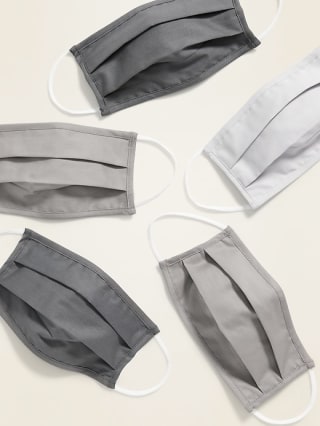 Variety 5-Pack Triple Layer Cloth Face Masks for Adults