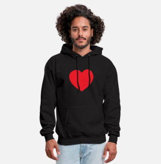 Spreadshirt Men's Heart Hoodie