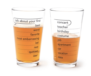 Talking Pints Conversation Glassware