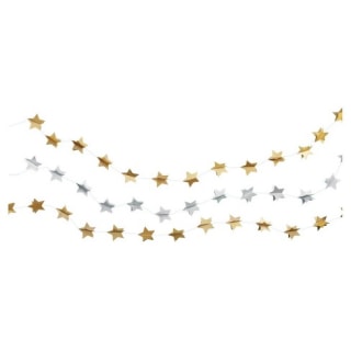 Spritz Gold & Silver Star Garland