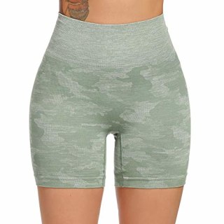 Seasum Women's Seamless Yoga Shorts High Waist