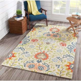 MOMENI Wool Neutral Hand Hooked Area Rug