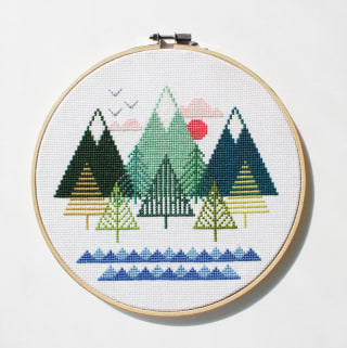 Sea To Sky Modern Counted Cross Stitch Kit