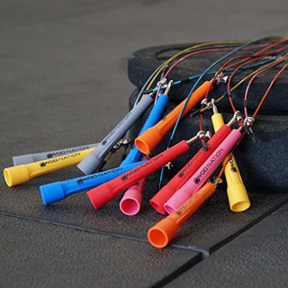 WOD Nation Speed Jump Rope - Blazing Fast Jumping Ropes - Endurance Workout for Boxing, MMA, Martial Arts or Just Staying Fit - Adjustable for Men, Women and Children