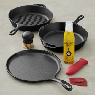 Lodge Seasoned Cast Iron Gourmet Essentials Cookware Set