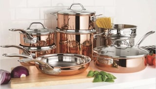 Viking Culinary Copper Stainless Steel Cookware Set
