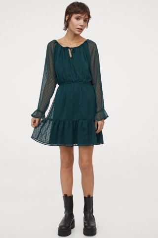 Plumeti Chiffon Dress