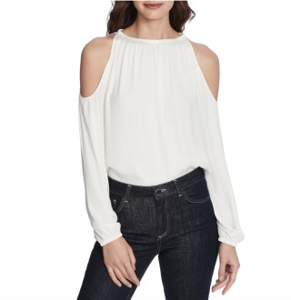 1.State Cold Shoulder Top