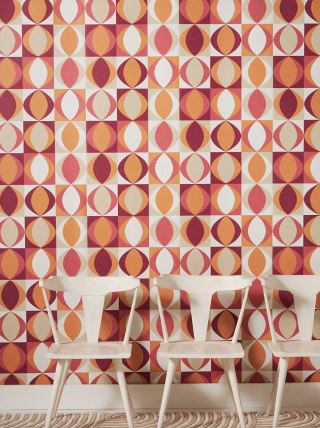 Atticus Geometric Linen Wallpaper