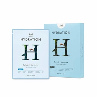 Rael Bamboo Face Sheet Mask - Hydrating Fruit Extracts, All Skin Types, Vegan and Botanical Ingredients (Hydration, 5 Sheets)