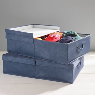 Washed Denim Storage Bin