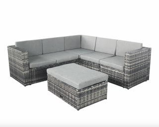 Mcnab 4 piece rattan sectional sale