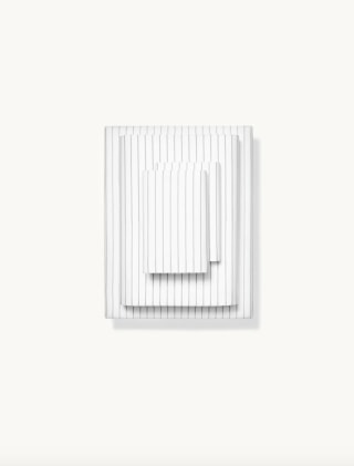 Boll & Branch Percale Simple Stripe Sheet Set