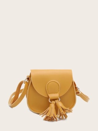 Yellow Tassel Crossbody Bag