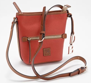Dooney & Bourke Pebble Leather Small Zip Sac