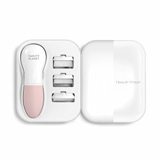 Vanity Planet Raedia Facial Cleansing Brush with 3 Interchangeable Brush Heads - Daily Cleansing |Glowing Skin |Lightweight Skin Brush |Face Exfoliator |Water Resistant (Dusty Pink)