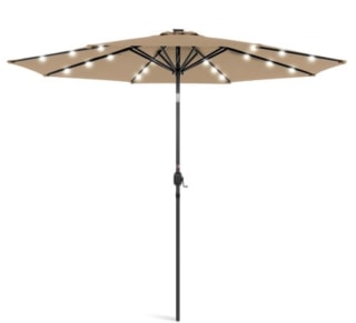 Best Choice Products 10-Foot Solar LED Offset Hanging Market Patio Umbrella