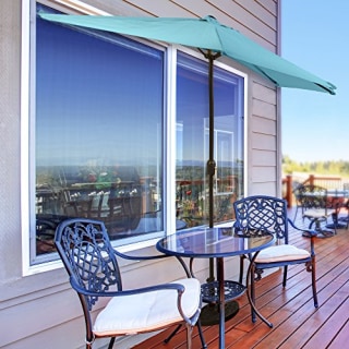 Pure Garden 9-Inch Half Round Patio Umbrella