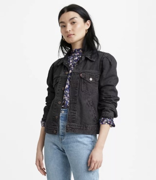 Levi's Puff-Sleeve Denim Trucker Jacket